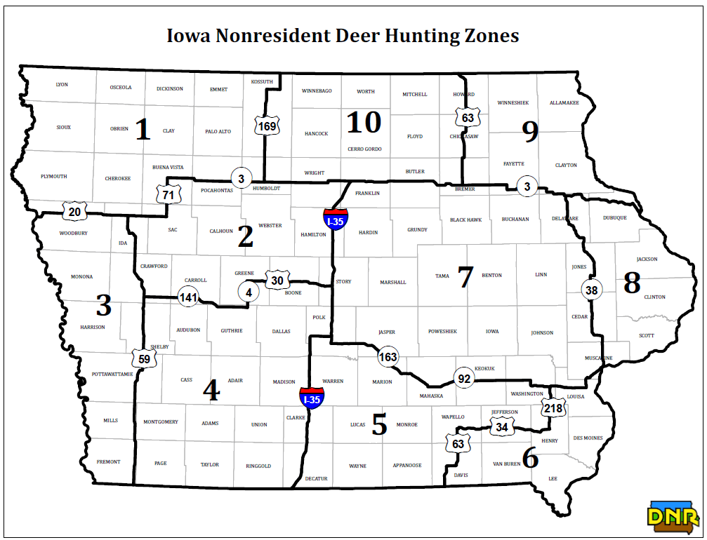 IowaDeerHuntingZonesMap Legacy Outdoors