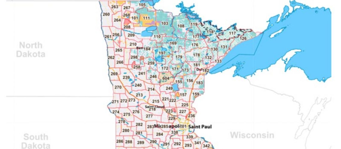 Detailed Map of deer hunting zones in Minnesota